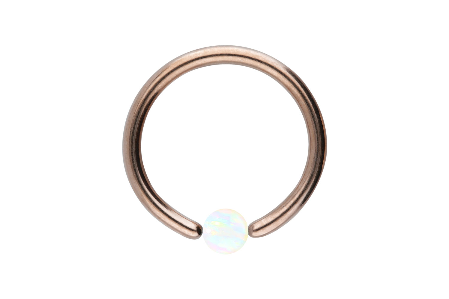 Titan Klemmkugelring Piercing SYNTHETISCHER OPAL